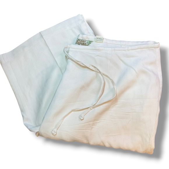Tommy Bahama Pants - Tommy Bahama Cropped Pant Women 14 Cream Silk Floral Jacquard Relaxed Fit Resort